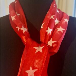 Star Spangled scarf red 58 inches long and 21 inches wide